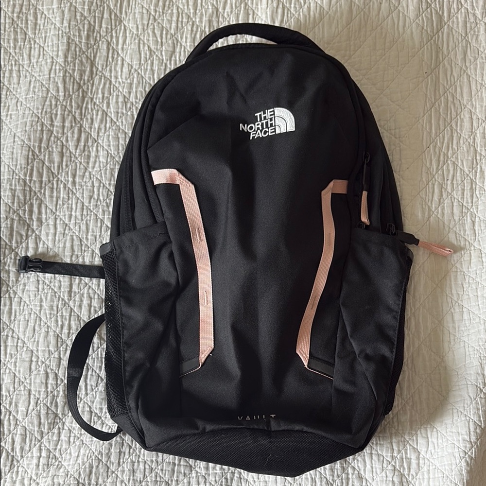The North Face Black and Pink Backpack